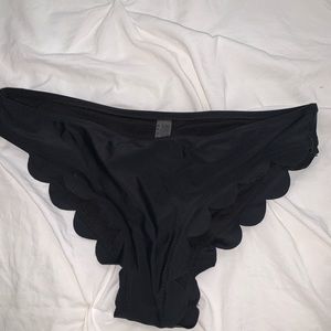 black ruffle bathing suit bottoms